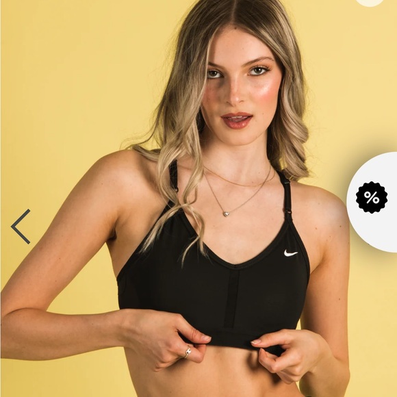 NIKE INDY VNECK BRA and Nike Womens Swoosh Long LINE Bra - Picture 4 of 10